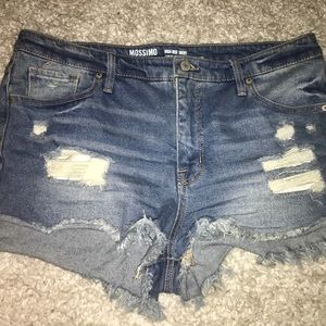 Frayed Blue Jean Shorts